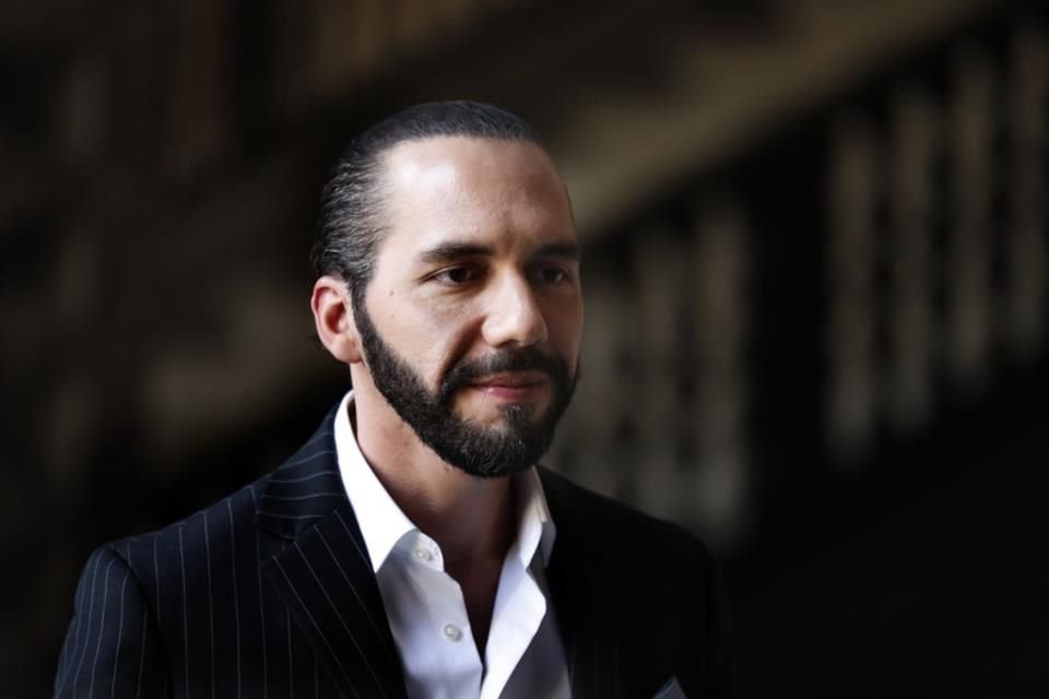 El Presidente de El Salvador, Nayib Bukele, durante una conferencia de prensa en México, el 12 de marzo de 2019.