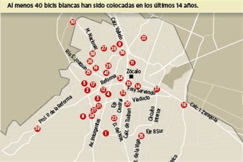 Las bicis blancas surgieron en la Capital en 2009. 