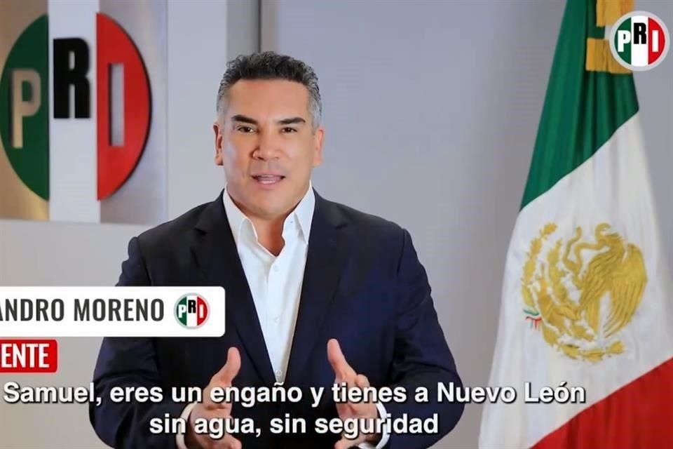 Alejandro Moreno, presidente nacional del PRI, emitió un mensaje en video para criticar a Samuel García, Gobernador de NL (MC), por sus 'fechorías' para ser precandidato presidencial.