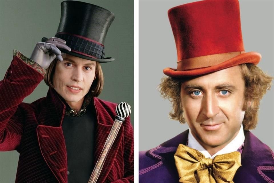 Johnny Depp (izq.) y Gene Wilder (der.) interpretaron a Wonka en el pasado.