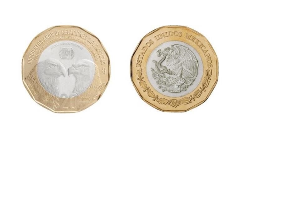 Nueva moneda conmemorativa de 20 pesos