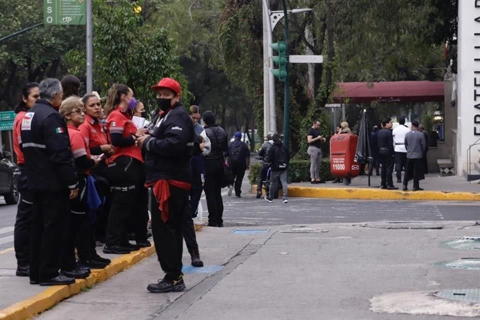 Aspecto del sismo en Paseo de la Reforma.