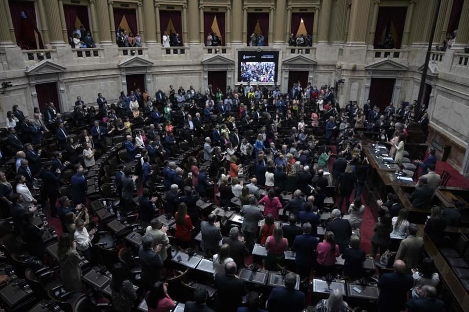 El Congreso de Argentina durante la oficialización del triunfo de Javier Milei, en Buenos Aires, el 29 de noviembre del 2023.