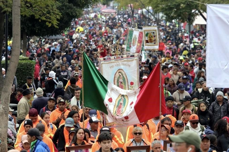 El gasto promedio por peregrino se contempla de 260 a mil 800 pesos (Aspecto de la peregrinación de 2024).
