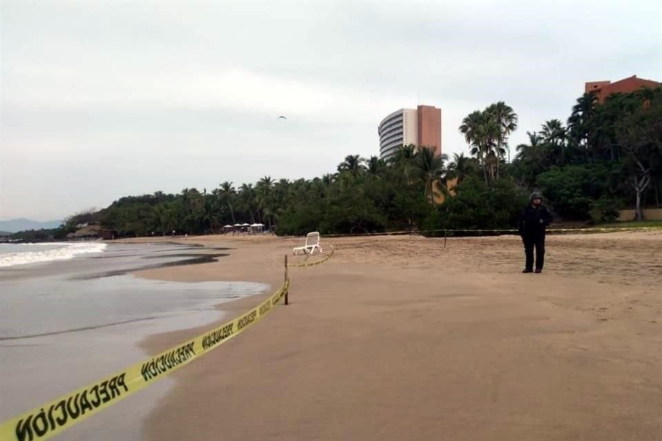 Autoridades de Guerrero vigilan la zona.