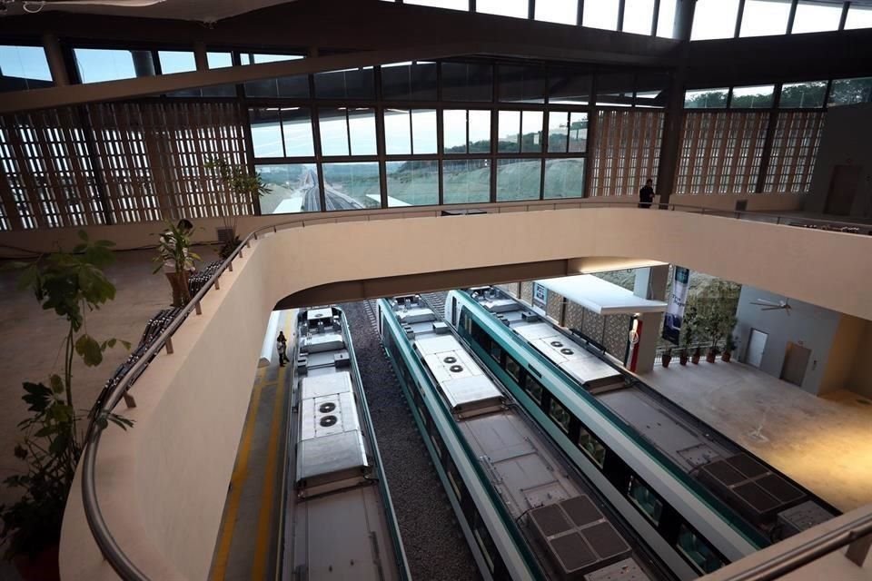 Aspecto de los trenes en la estación de Campeche.