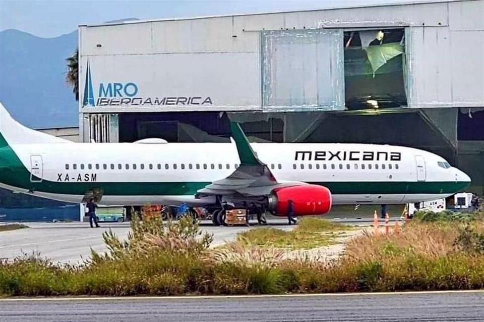 El avión de Mexicana fue visto hace unos días en la MRO Iberoamerica, empresa asentada en Saltillo y especializada en pintura de aviones