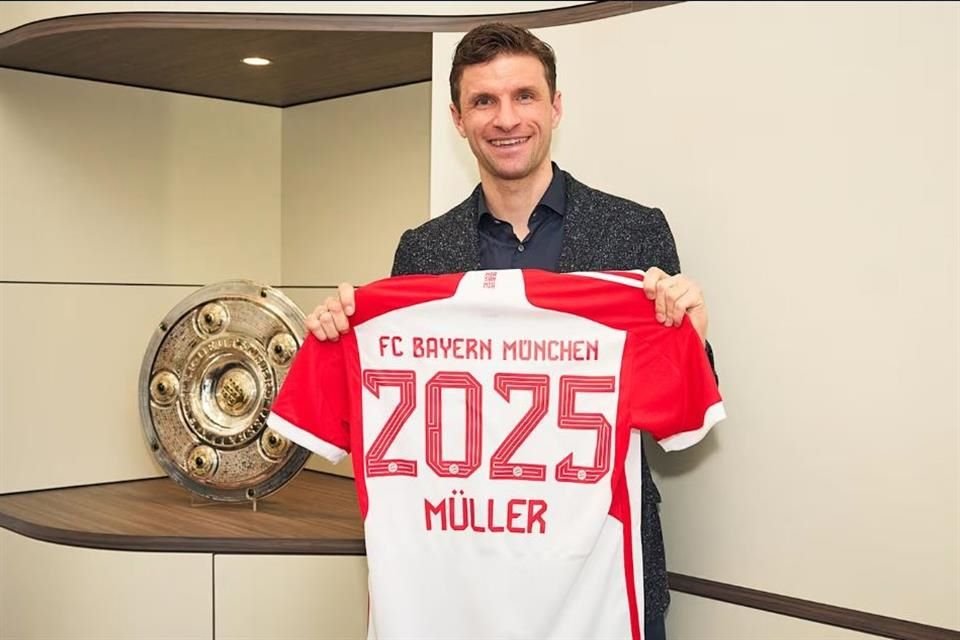 Bayern Múnich extendió hasta el 2025 el contrato de Tomas Müller, quien está muy cerca del récord de apariciones con el club bávaro.