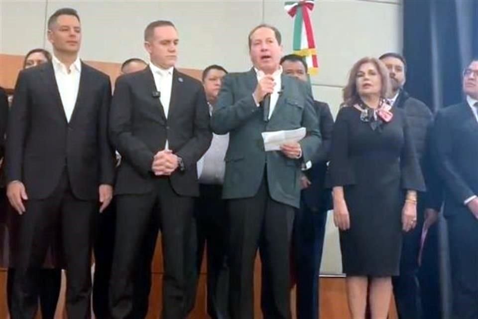 Adrian Rubalcava, Eruviel Ávila y Alejandro Murat anunciaron la formación de la Alianza Progresista, que apoyará a Claudia Sheinbuam.