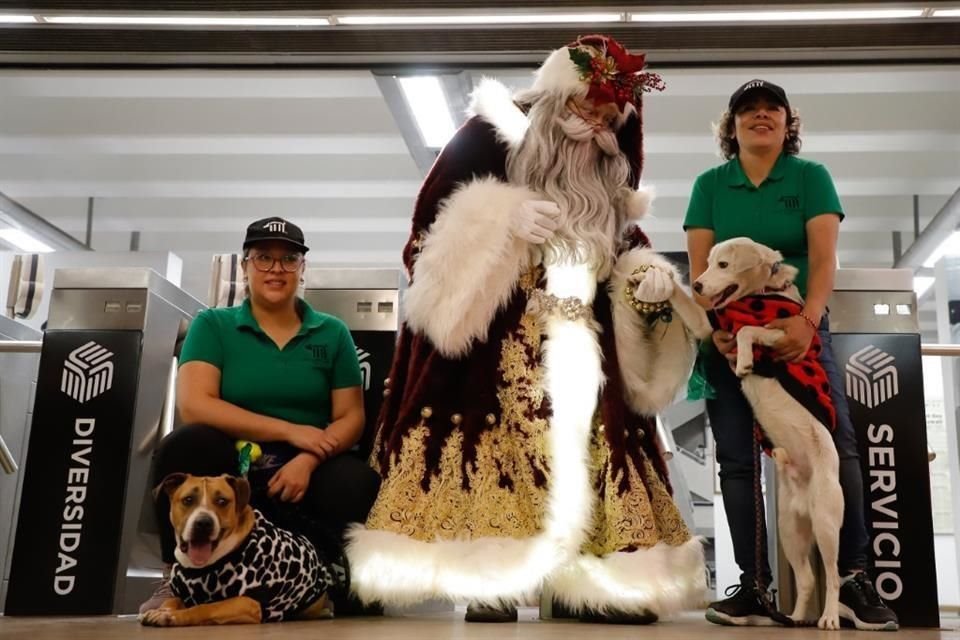 Los 25 perros del Centro de Transferencia Canina reciben las cartas, para llevárselas a Santa Clos.