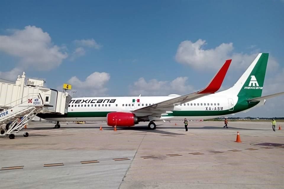 El avión de Mexicana que iba a Tulum aterrizó en Mérida por mal clima.