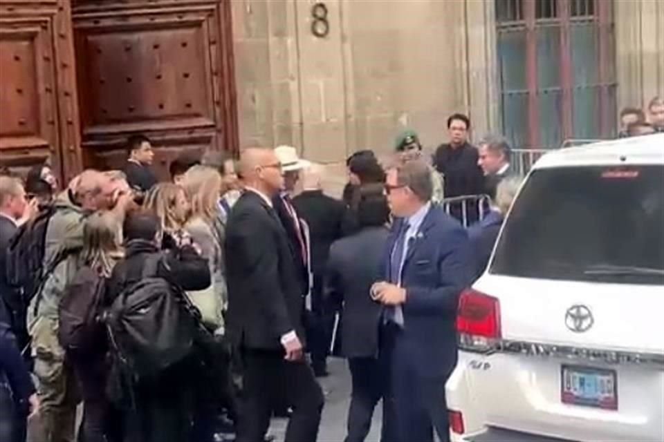 El Secretario de Estado, Antony Blinken, al llegar a Palacio Nacional.