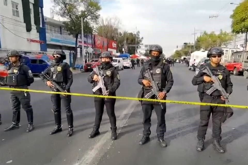 La zona fue acordonada por decenas de policías de la Secretaría de Seguridad Ciudadana.