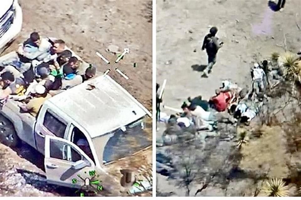 ABRIL 6. La búsqueda de desaparecidos en la Carretera 57, a la altura de Matehuala, en San Luis Potosí, derivó en el hallazgo de más de 100 personas, en su mayoría migrantes.