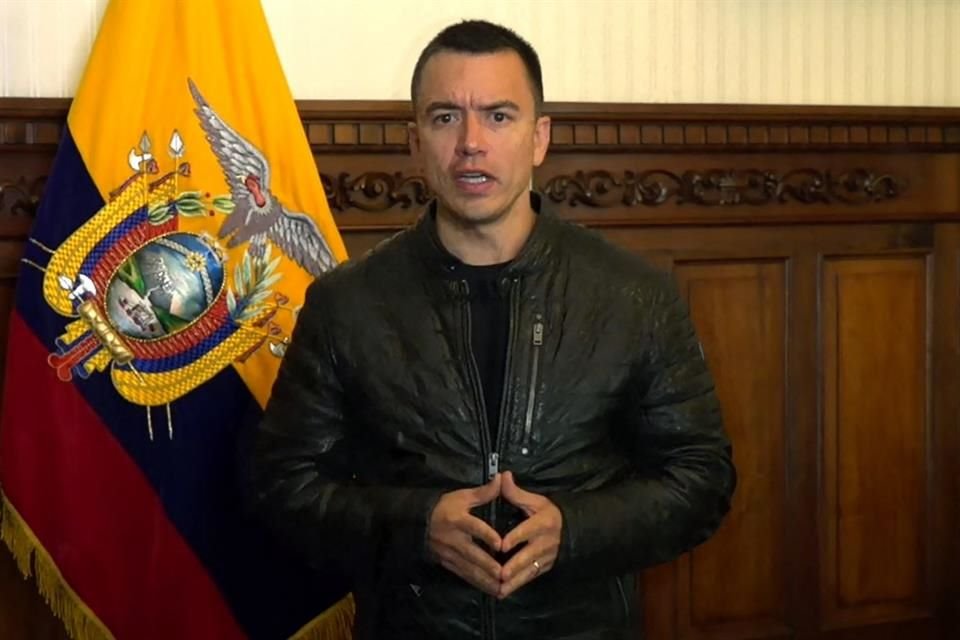 El Presidente de Ecuador, Daniel Noboa, anunció un estado de excepción en un video, el 8 de enero del 2024.