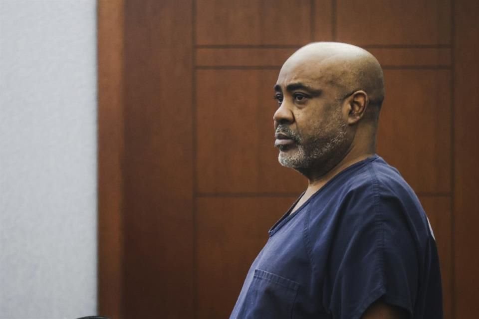 Duane 'Keffe D' Davis, quien está acusado de orquestar el asesinato del astro del hip hop Tupac Shakur en 1996, en una audiencia en la corte en el Centro de Justicia Regional en Las Vegas.