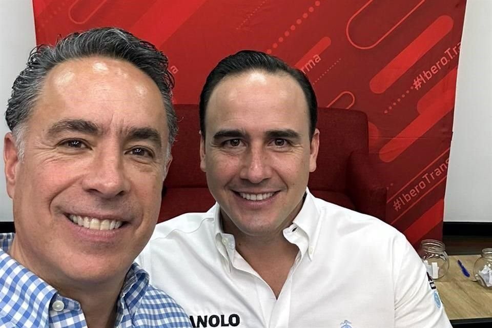 Guillermo Anaya, consejero nacional del PAN, y el Gobernador Manolo Jiménez.