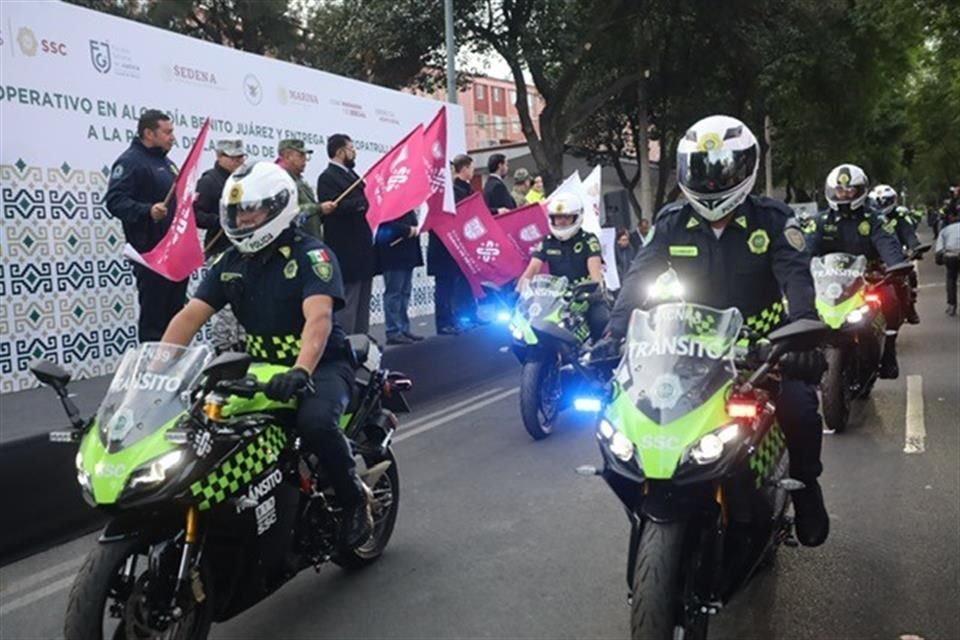 La SSC aumentará sus policías y vehículos en la Alcaldía Benito Juárez  para inhibir delitos de bajo y medio impacto en la vía pública.