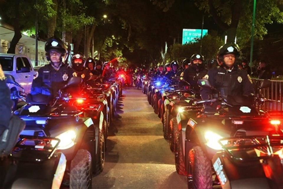 Parte de las motopatrullas que se sumarán a la vigilancia pertenecen a las 71 unidades que adquirió la SSC con 17.3 millones de pesos de recursos federales.