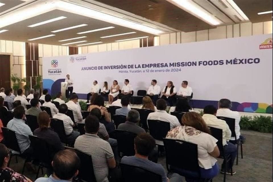 Mission Foods, filial de Gruma, invertirá 180 millones de dólares para una planta en Yucatán.