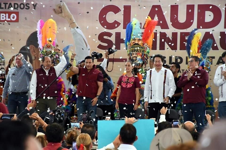 Claudia Sheinbaum encabezó un evento en Yautepec, Morelos.