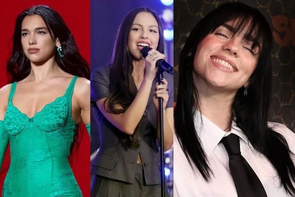 Lipa, Rodrigo y Eilish están nominadas en los Premios Grammy, por su trabajo en piezas como 'Dance The Night', 'Vampire' y 'What Was I Made For?'.