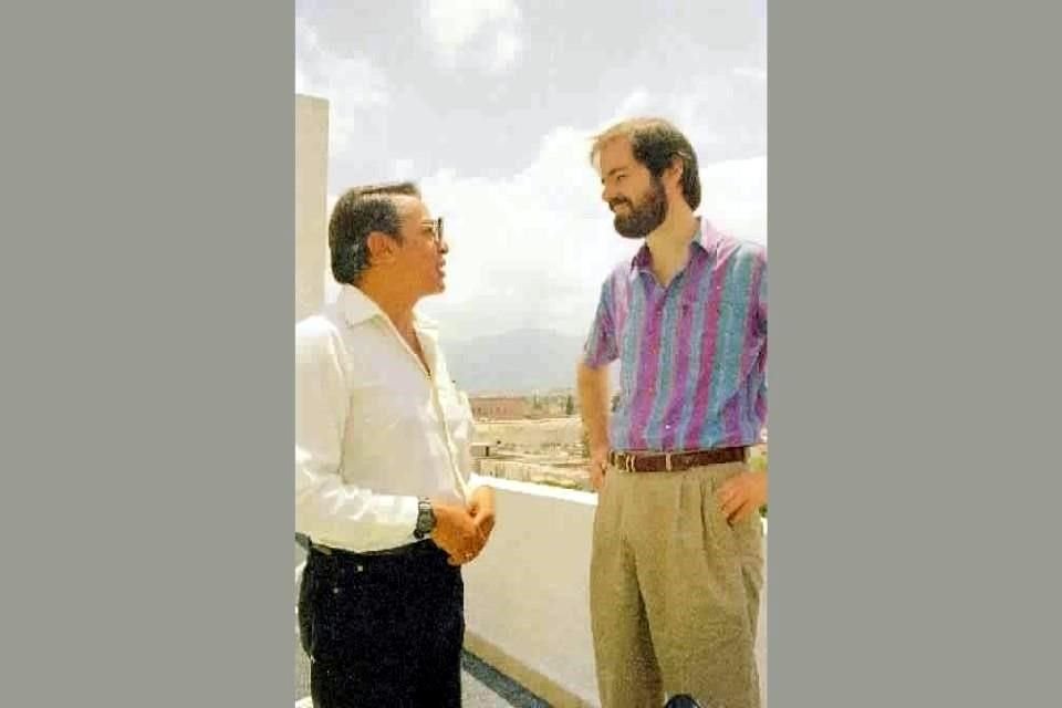 José Agustín y Juan Villoro durante un encuentro en agosto de 1994.