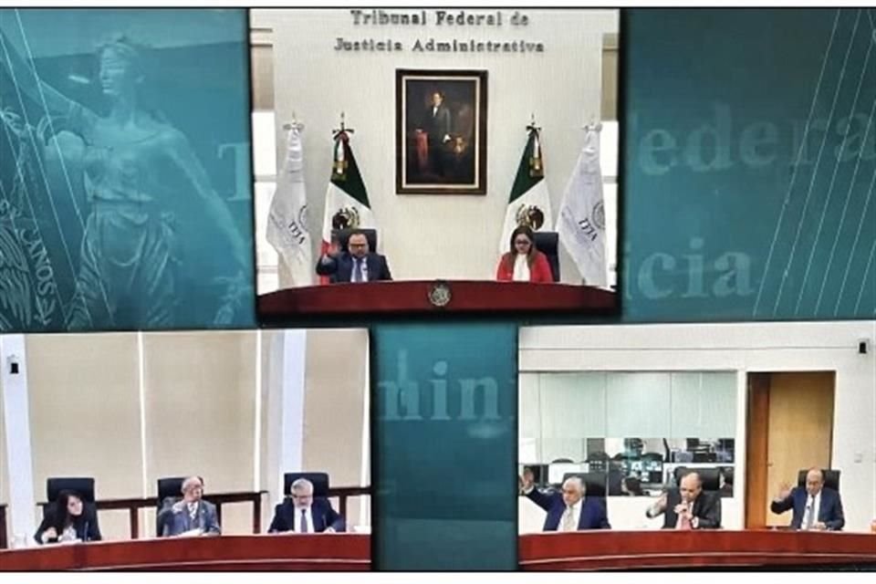 SesiÓn de hoy del Pleno Jurisdiccional de Sala Superior del TFJA con solo 8 de 11 magistrados que deberían integrarlo (además de la Secertaria de Acuerdos).