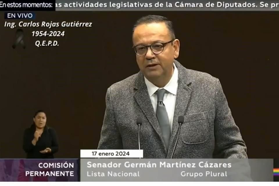 Germán Martínez, senador del Grupo Plural, dijo que 'se debe devolverle el miedo a los criminales'.