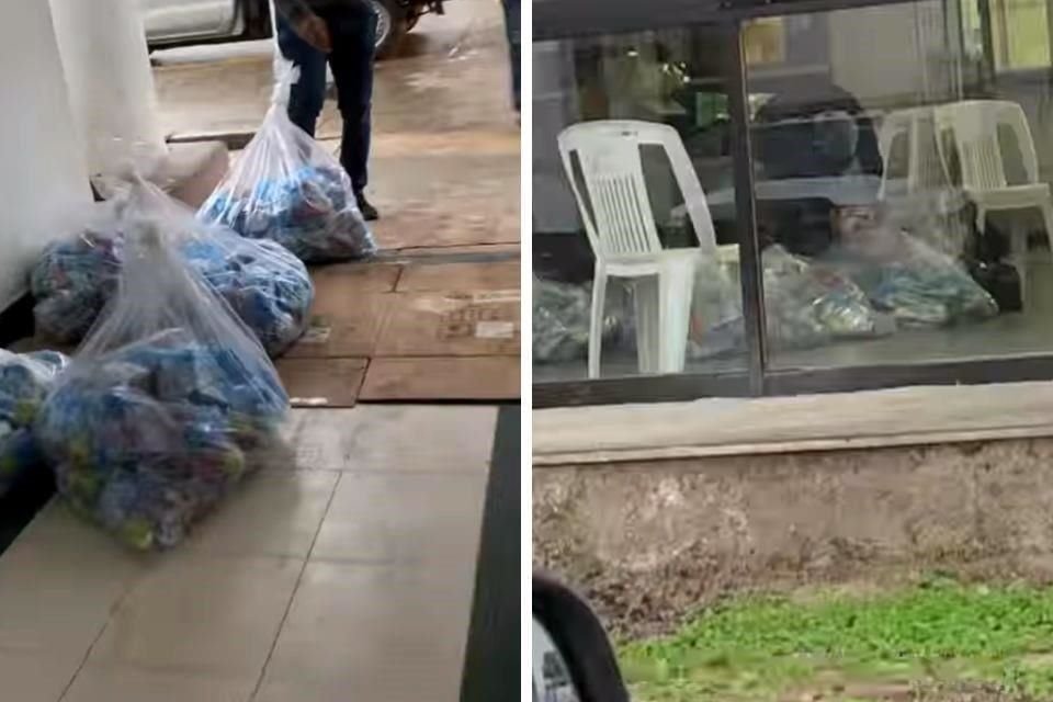 Evidencias de los lonches adentro de hospitales presentadas por el priista.