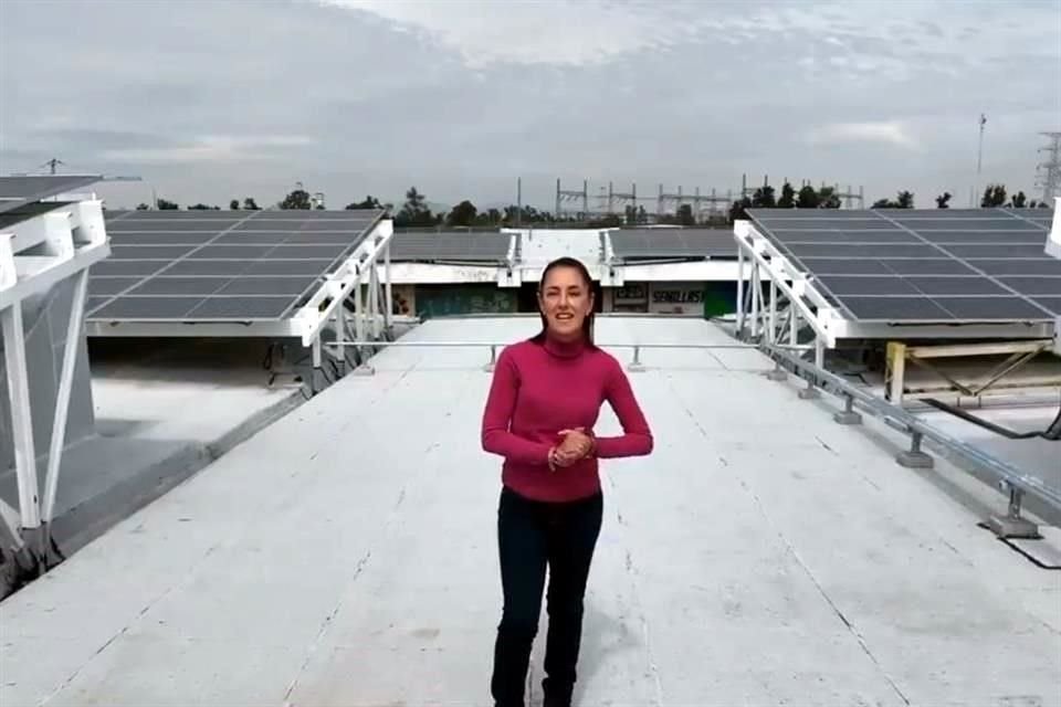 Claudia Sheinbaum presumió en redes sociales la planta solar que está por inaugurarse en la Central de Abasto, en CDMX.