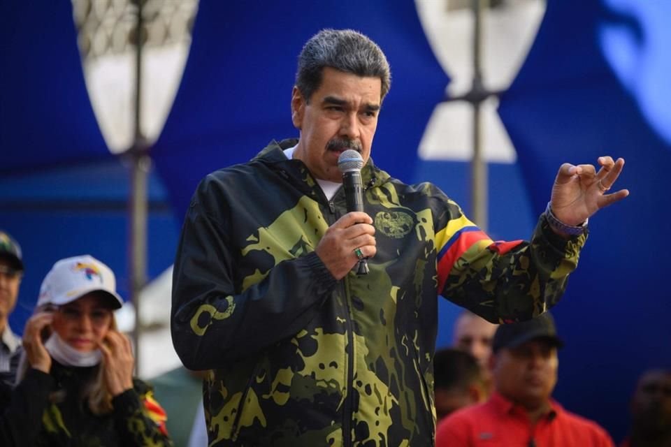 El Presidente venezolano durante un acto de campaña en Caracas, el 23 de enero del 2024.