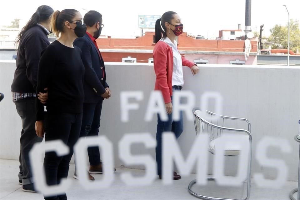 Claudia Sheinbaum en marzo de 2021, durante la apertura del espacio, hoy dirigido por Alejandro Rincón.