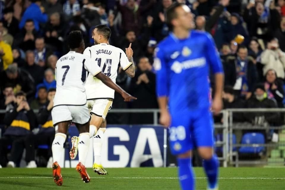 Real Madrid sumó los tres puntos en Getafe, gracias a los dos tantos de Joselu.