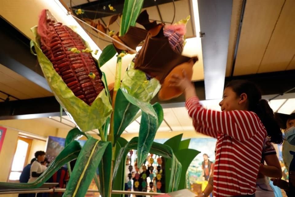 La muestra en el Cencalli, casa del maíz y la cultura alimentaria  pone de relieve la labor de los murciélagos para la planta.