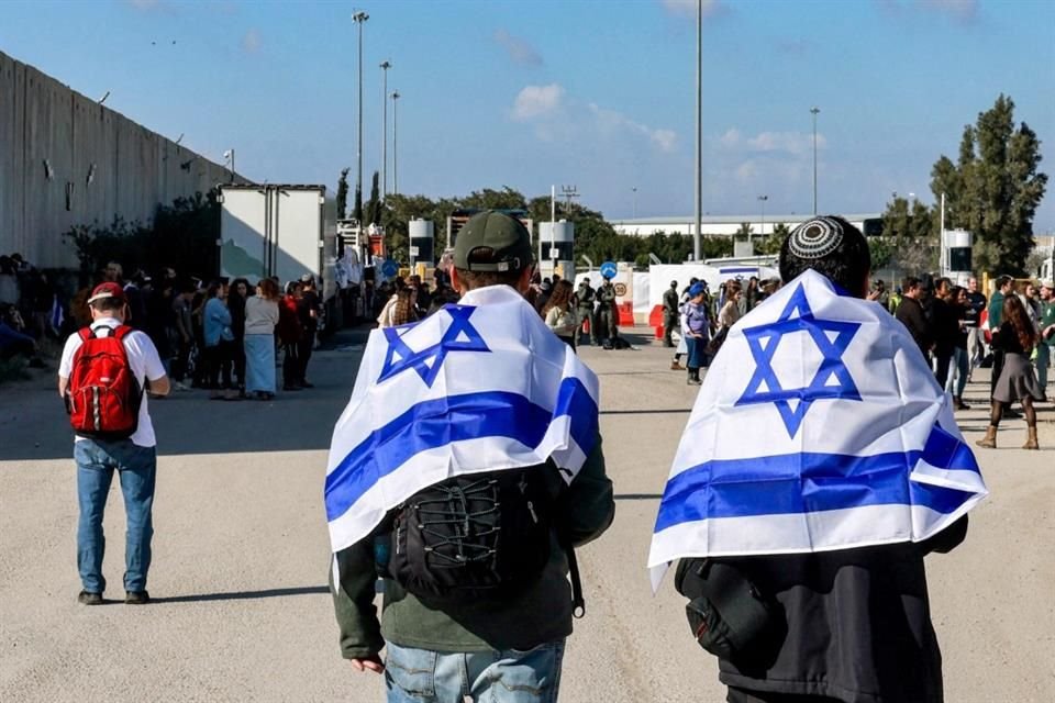 Manifestantes de derecha bloquearon la entrada de camiones con ayuda humanitaria a la Franja de Gaza, el 6 de febrero del 2024.