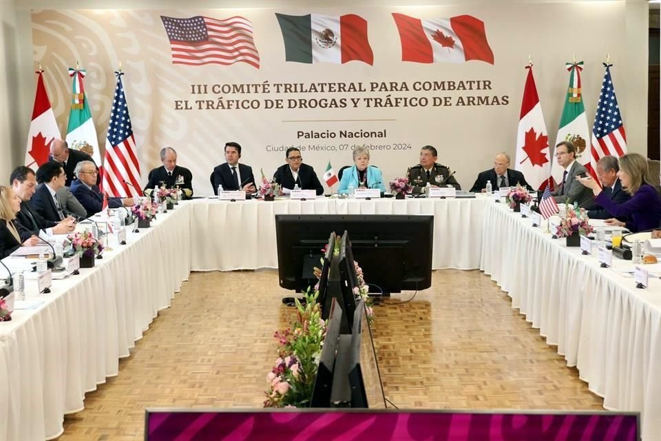 Funcionarios de los Gobiernos de México, Estados Unidos y Canadá se reunieron en Palacio Nacional.