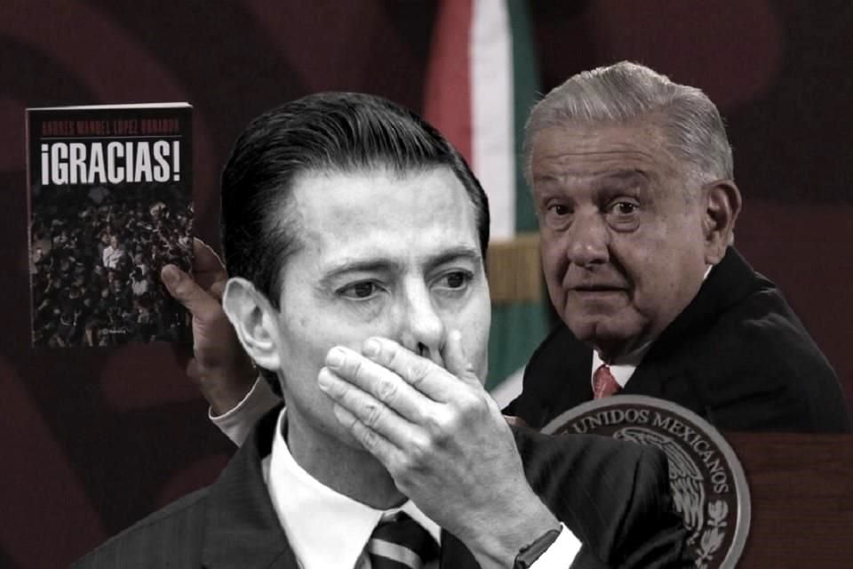 El Presidente López Obrador dedicó algunas líneas de su nuevo libro titulado '¡Gracias!', para arremeter contra el ex Presidente Enrique Peña Nieto.