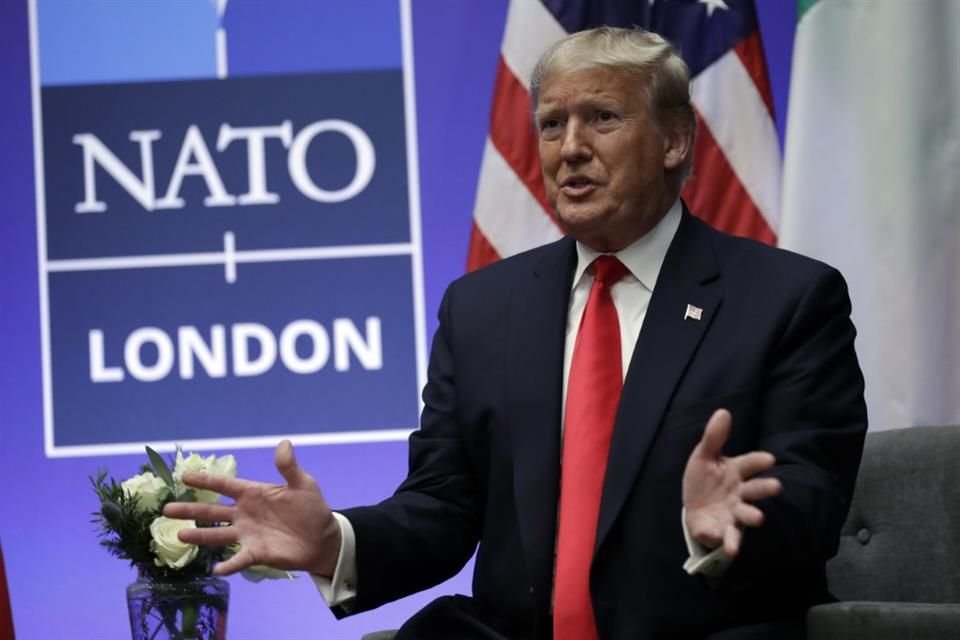 El Presidente Donald Trump durante la cumbre de la OTAN en Inglaterra, el 4 de diciembre del 2019.