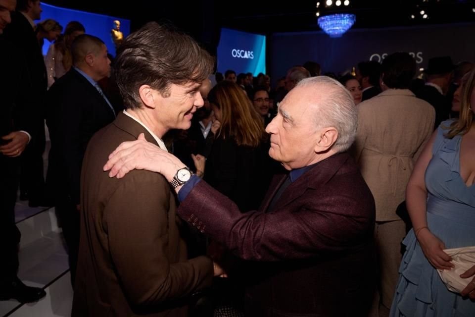 Cillian Murphy y Martin Scorsese en el almuerzo de nominados al Óscar