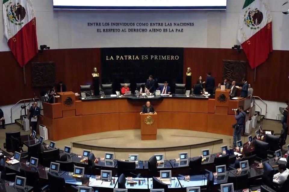 Sesión de este 14 de febrero en el Senado de la República.