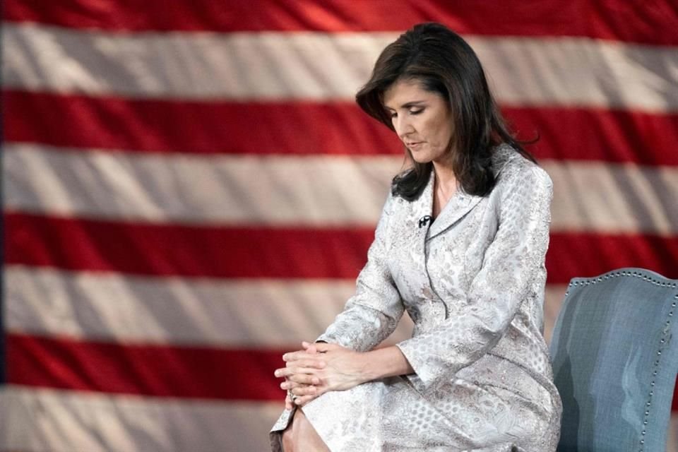 La candidata republicana Nikki Haley durante un evento de Fox News en Columbia, Carolina del Sur, el 18 de febrero.