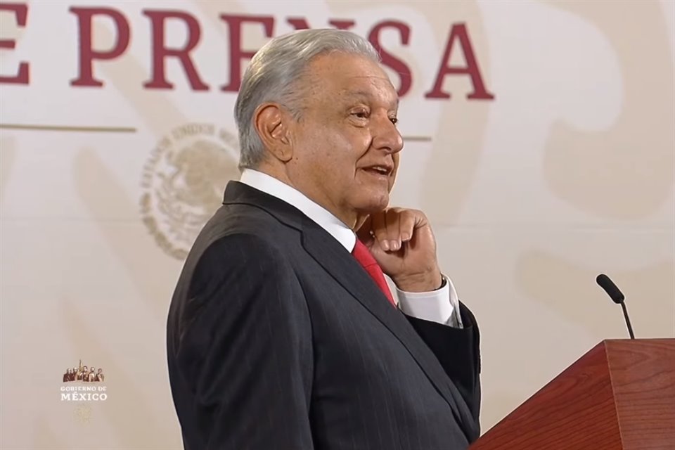 El Presidente López Obrador en su conferencia mañanera.