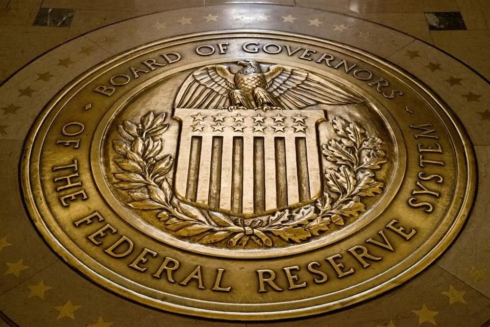 The seal of the Board of Governors of the United States Federal Reserve System is displayed in the ground at the Marriner S. Eccles Federal Reserve Board Building in Washington, Feb. 5, 2018.
