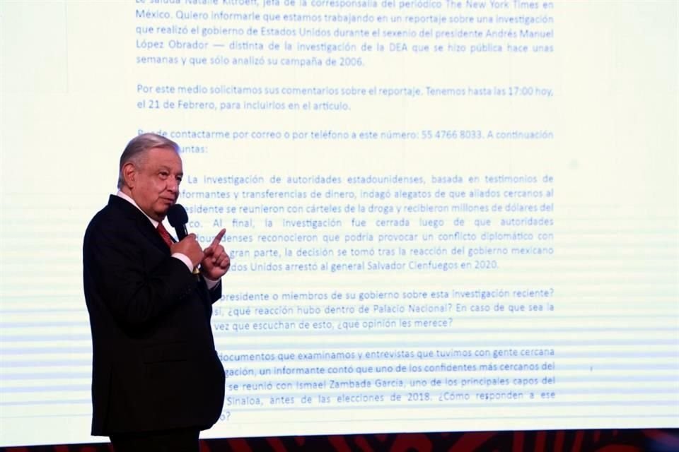 En su mañanera de este jueves, el Presidente respondió a los planteamientos que la reportera del NYT le hizo a través de una carta.