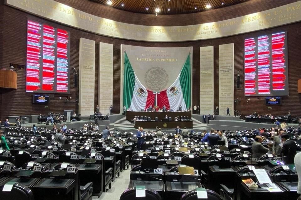 Aspecto de la sesión de este martes en el Palacio Legislativo de San Lázaro.