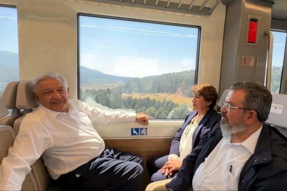 La intención es que la obra del tren quede terminada para agosto, dijo el Presidente López Obrador.