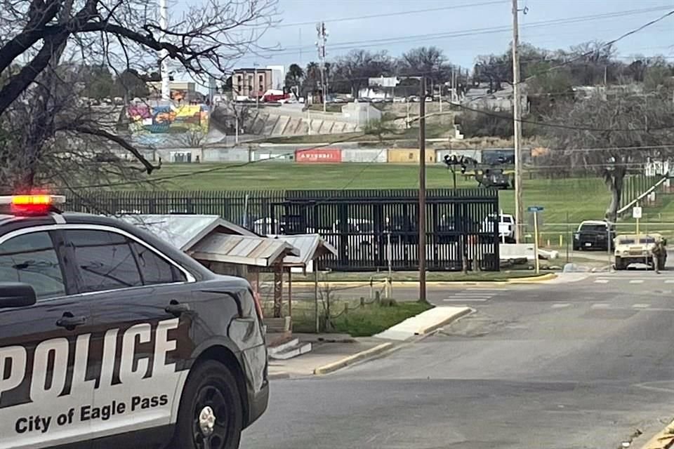 El Parque Shelby, donde Trump ofrecerá su discurso en Eagle Pass, ya es vigilado por la Policía local.