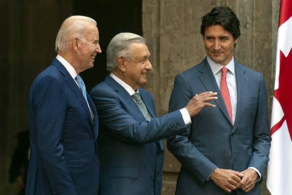 AMLO fue anfitrión de Joe Biden, presidente de Estados Unidos, y del Primer Ministro de Canadá, Justin Trudeau, en enero del año pasado.