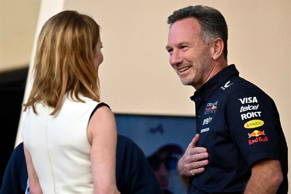 Christian Horner se vio muy activo el fin de semana en Bahréin, y especialmente atento con su esposa.